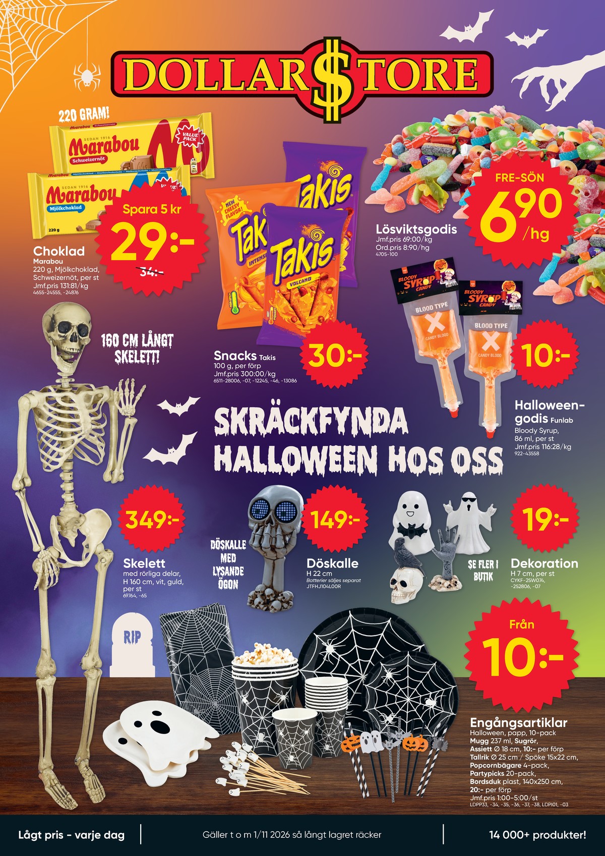Se Dollarstore reklamblad för vecka 44 på Kampanjveckan.se. Se bra erbjudanden på många varor. Läs reklambladet här! Sida 1