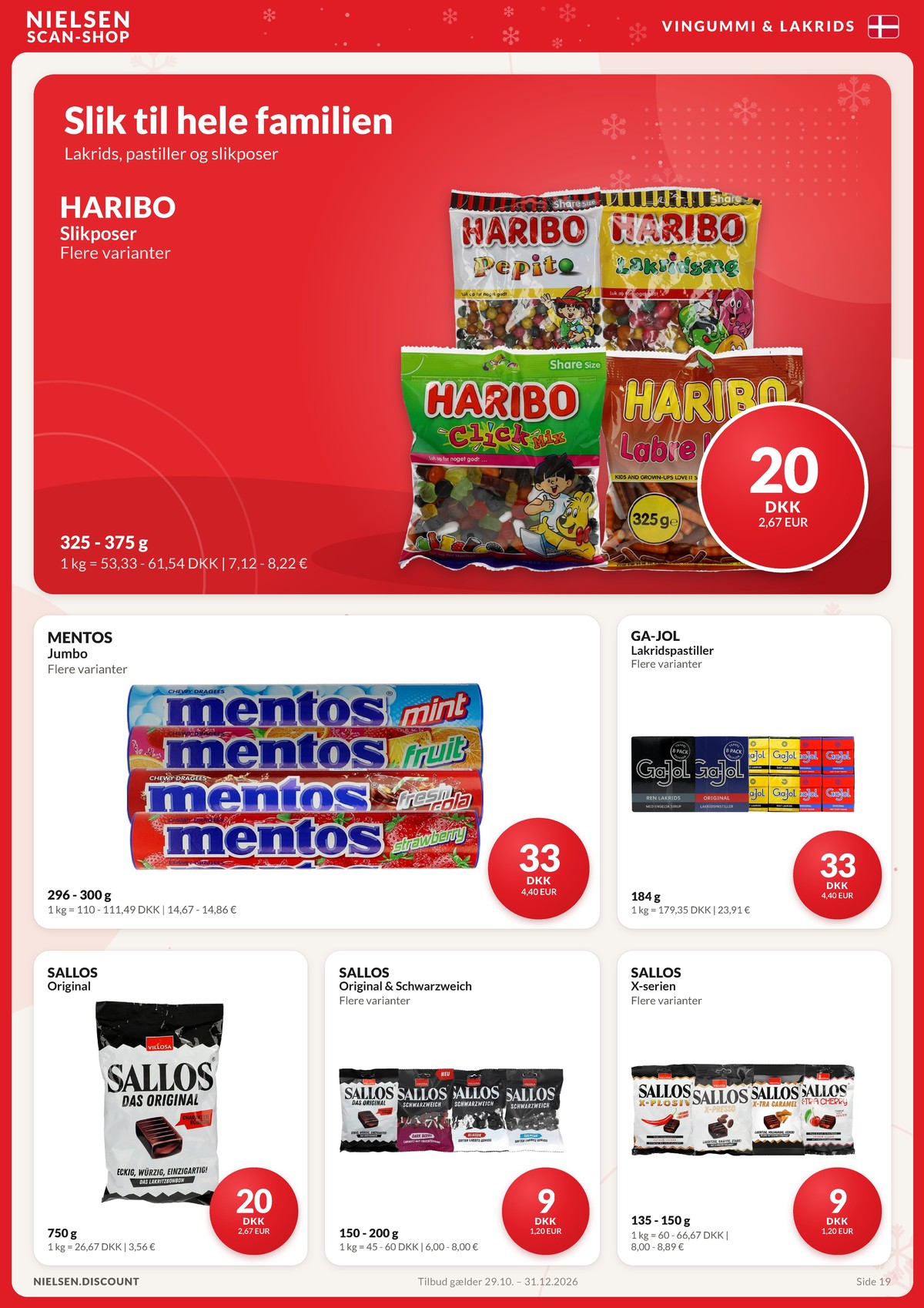 Se Nielsen Discount reklamblad för vecka 49 på Kampanjveckan.se. Se bra erbjudanden på många varor. Läs reklambladet här! Sida 19