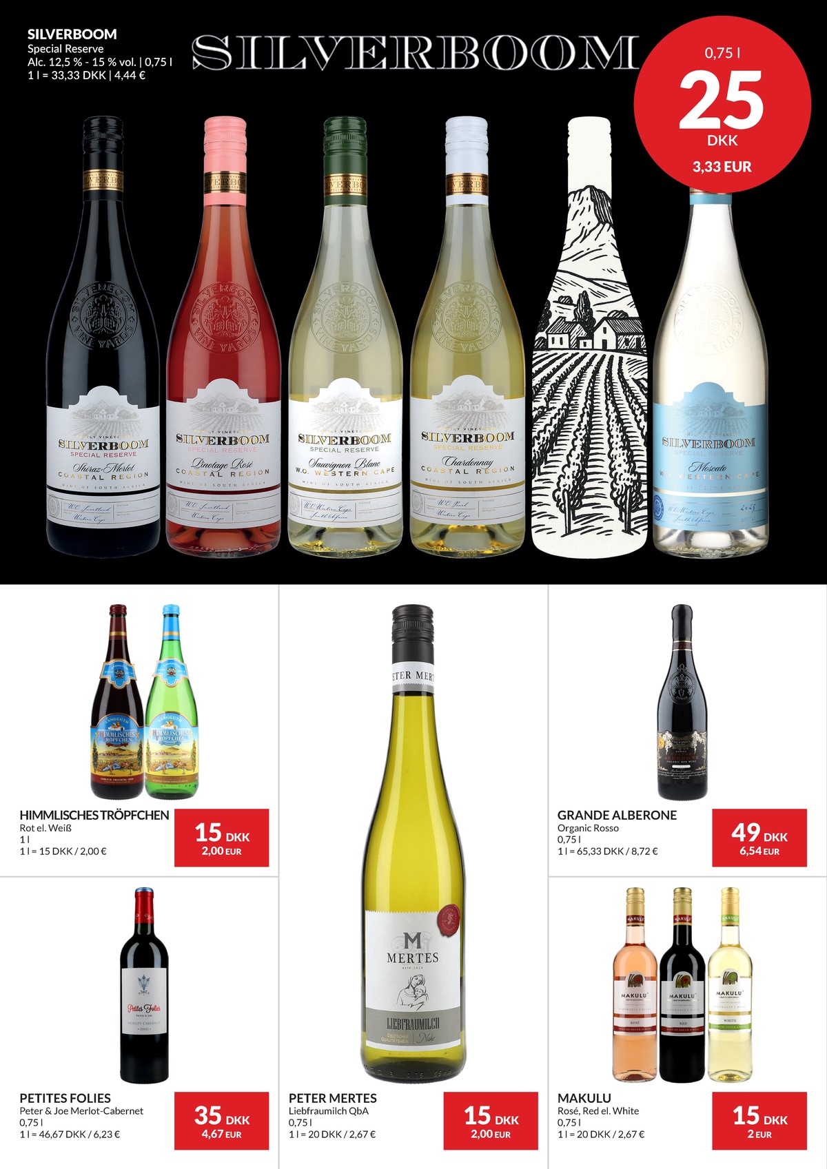 Se Nielsen Discount reklamblad för vecka 5 på Kampanjveckan.se. Se bra erbjudanden på många varor, t.ex. vit vin okänd eller rosé vin okänd. Läs reklambladet här! Sida 24
