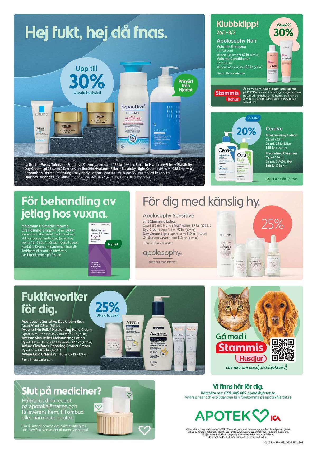 Apotek Hjärtat reklamblad. Giltig: 26/01/26 - 22/02/26