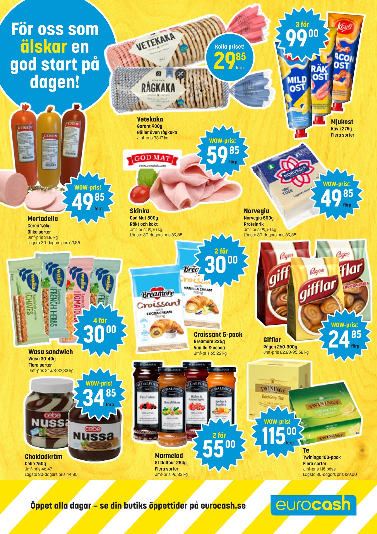 Se Eurocash reklamblad för vecka 6 på Kampanjveckan.se. Se bra erbjudanden på många varor, t.ex. chokladpålägg nussa duo eller gifflar gifflar. Läs reklambladet här! Sida 2
