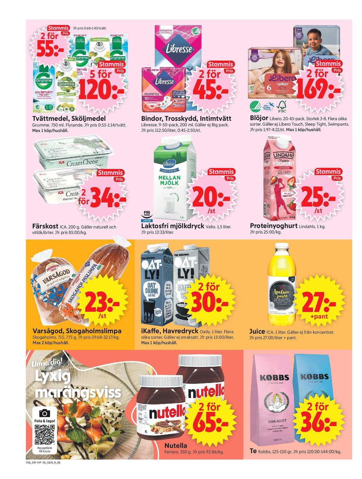 Se ICA Supermarket reklamblad för vecka 6 på Kampanjveckan.se. Se bra erbjudanden på många varor, t.ex. juice ica eller tvättmedel pulver grumme. Läs reklambladet här! Sida 8
