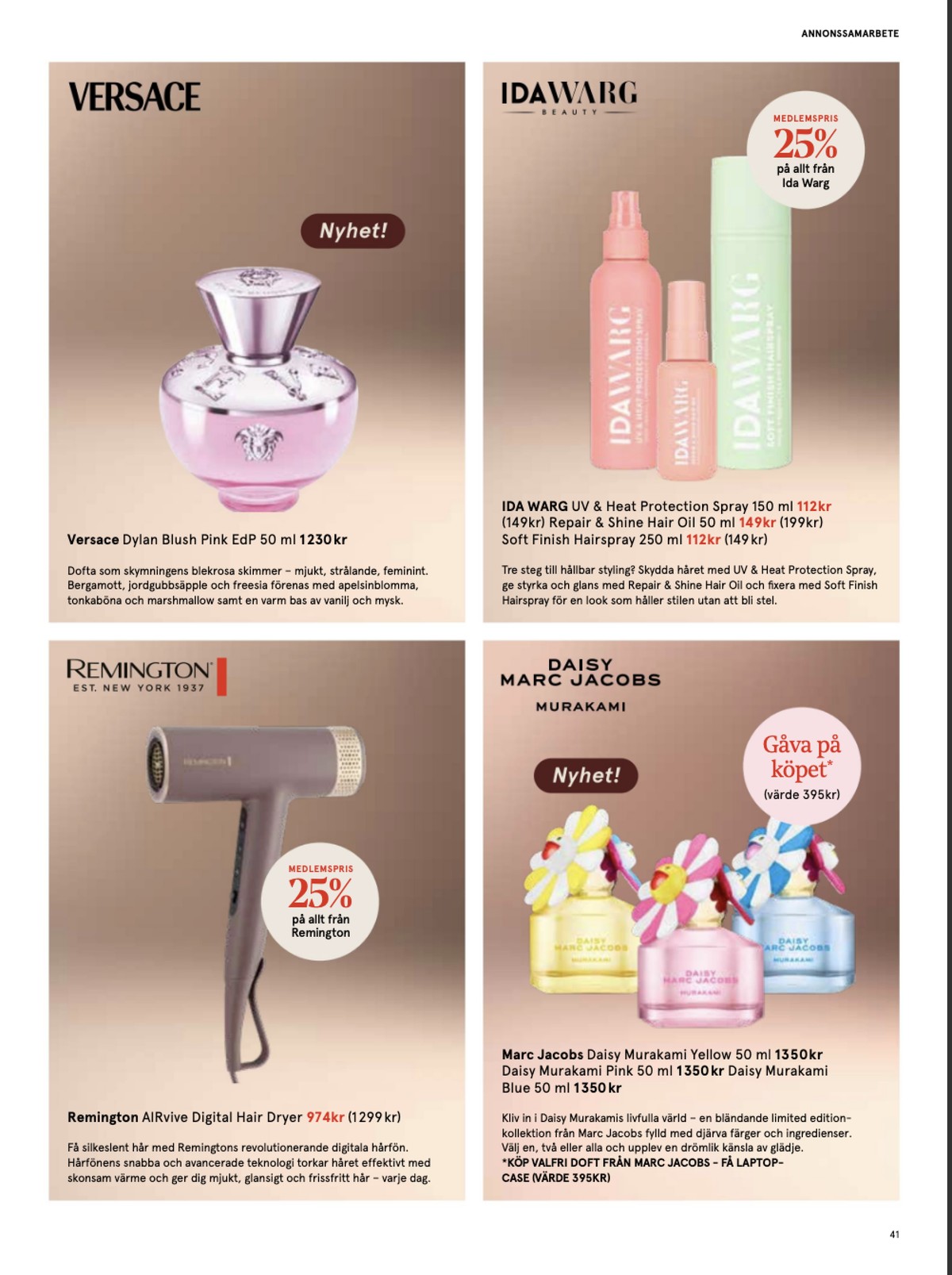 Se Åhlens reklamblad för vecka 6 på Kampanjveckan.se. Se bra erbjudanden på många varor, t.ex. eau de parfum marc jacobs eller eau de parfum marc jacobs. Läs reklambladet här! Sida 41
