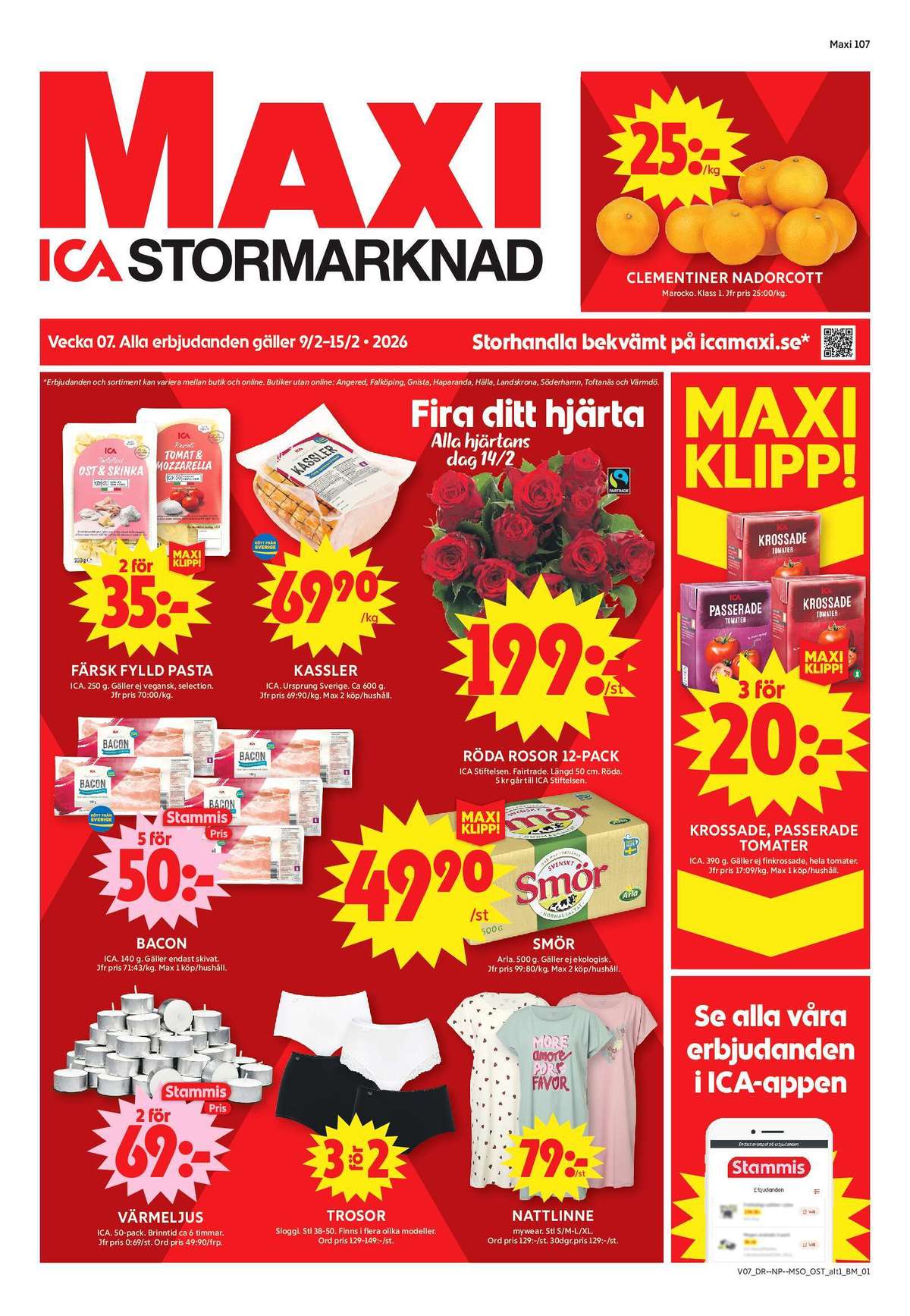 ICA Maxi reklamblad. Giltig: 09/02/26 - 15/02/26