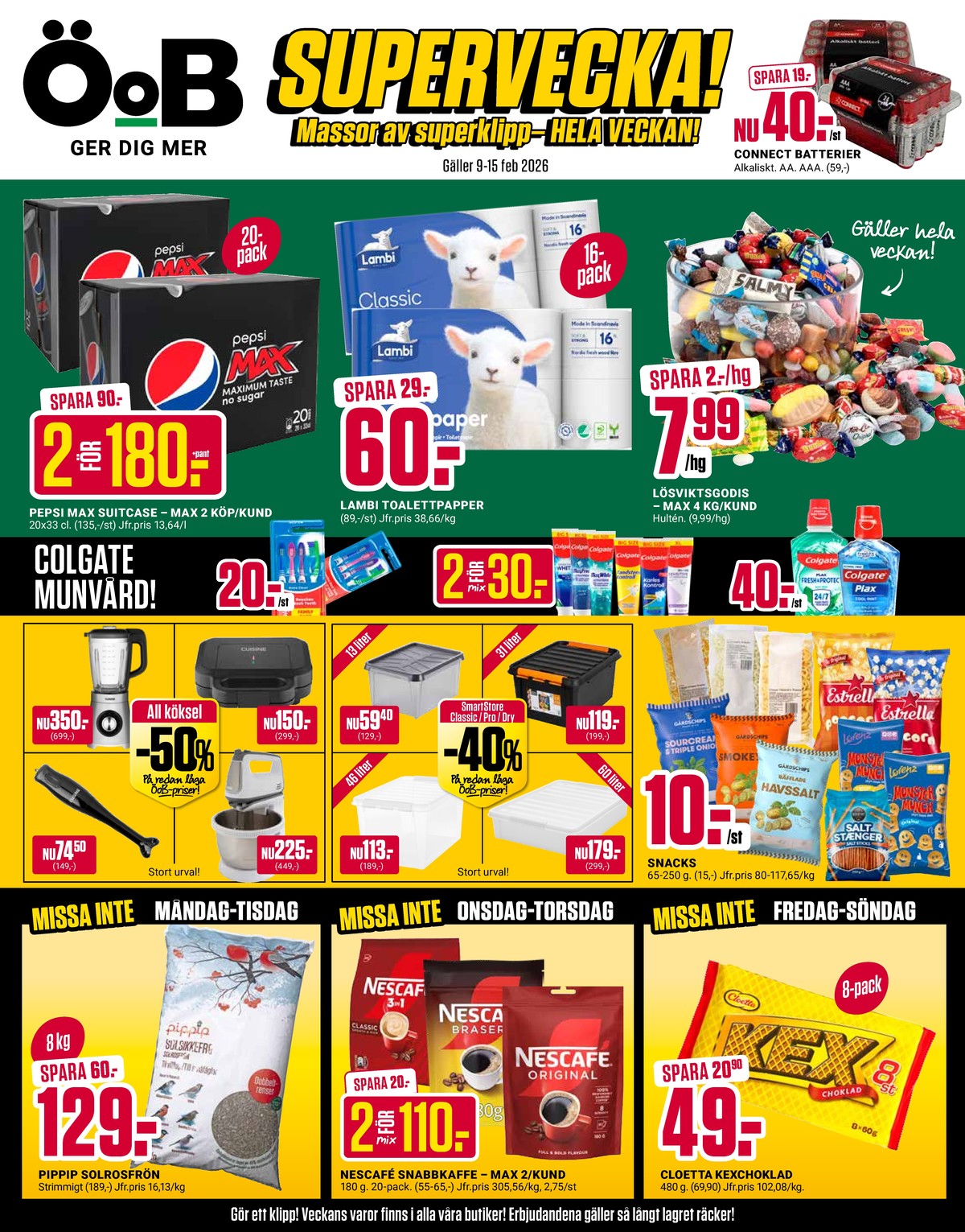 ÖoB reklamblad. Giltig: 09/02/26 - 15/02/26