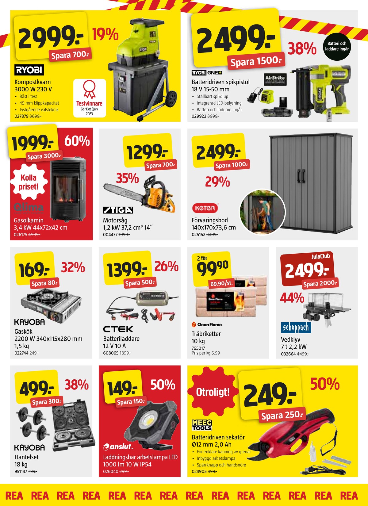 Se Jula reklamblad för vecka 8 på Kampanjveckan.se. Se bra erbjudanden på många varor, t.ex. hantlar kayoba eller laddare för bil ctec. Läs reklambladet här! Sida 4
