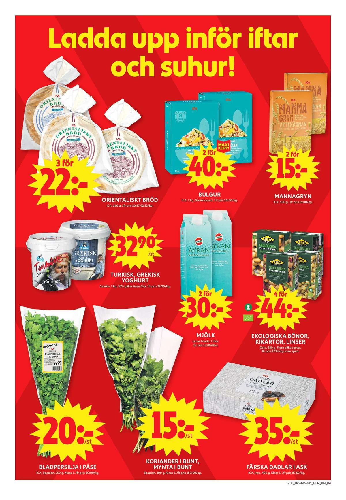 Se ICA Maxi reklamblad för vecka 8 på Kampanjveckan.se. Se bra erbjudanden på många varor, t.ex. tunnbröd orientaliskt ica eller bulgur ica. Läs reklambladet här! Sida 6
