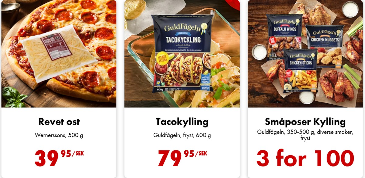 Se Nordby Supermarket reklamblad för vecka 8 på Kampanjveckan.se. Se bra erbjudanden på många varor, t.ex. kycklingnuggets guldfågeln eller riven ost wernerssons. Läs reklambladet här! Sida 2
