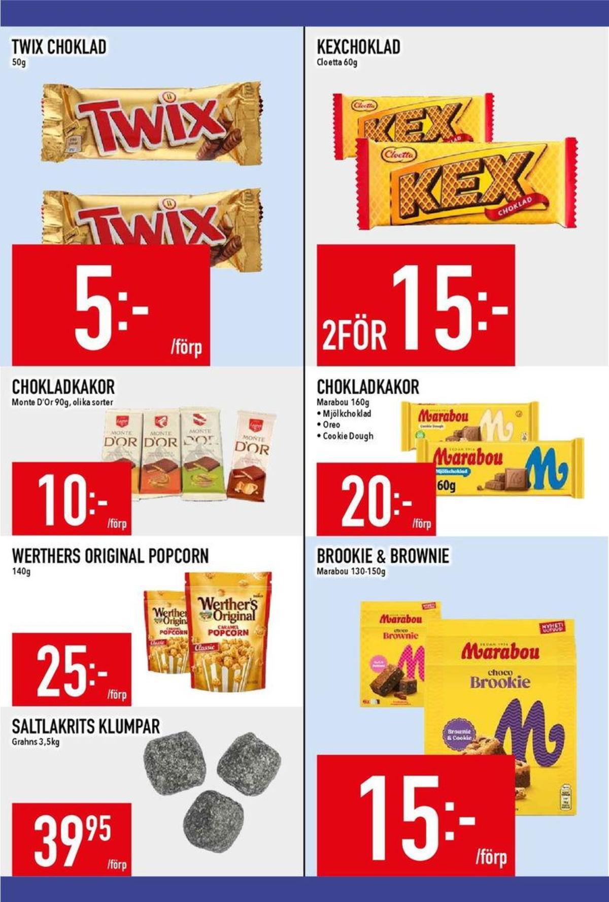 Se MatDax reklamblad för vecka 8 på Kampanjveckan.se. Se bra erbjudanden på många varor, t.ex. chokladkaka mjölkchoklad marabou eller brownies marabou. Läs reklambladet här! Sida 16
