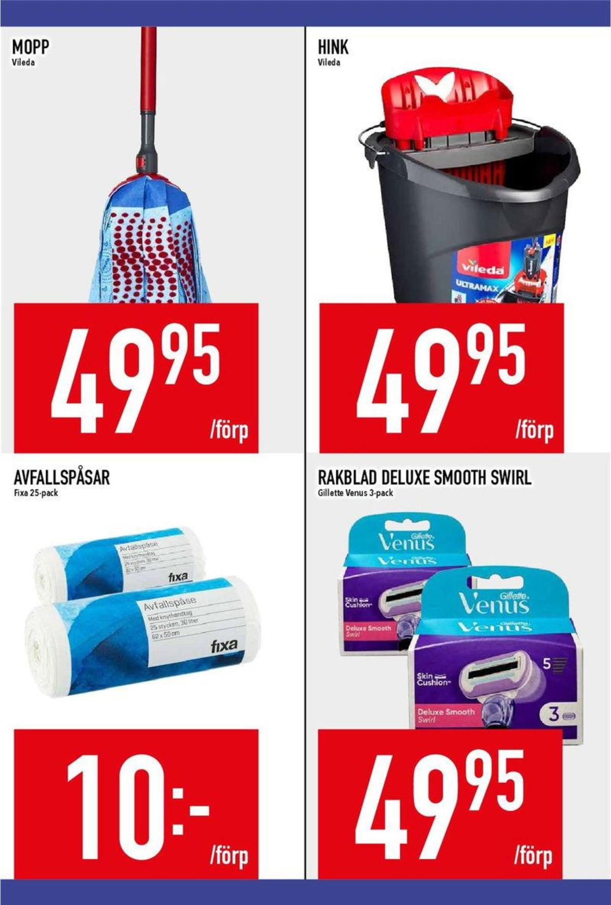 Se MatDax reklamblad för vecka 8 på Kampanjveckan.se. Se bra erbjudanden på många varor, t.ex. avfallspåsar fixa eller rakblad venus smooth. Läs reklambladet här! Sida 18
