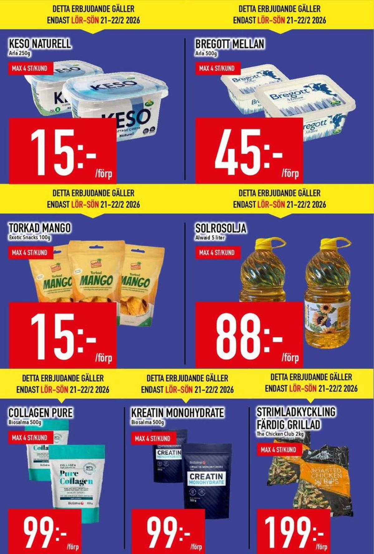 Se MatDax reklamblad för vecka 8 på Kampanjveckan.se. Se bra erbjudanden på många varor, t.ex. collagen biosalma eller solrosolja alwaid. Läs reklambladet här! Sida 6
