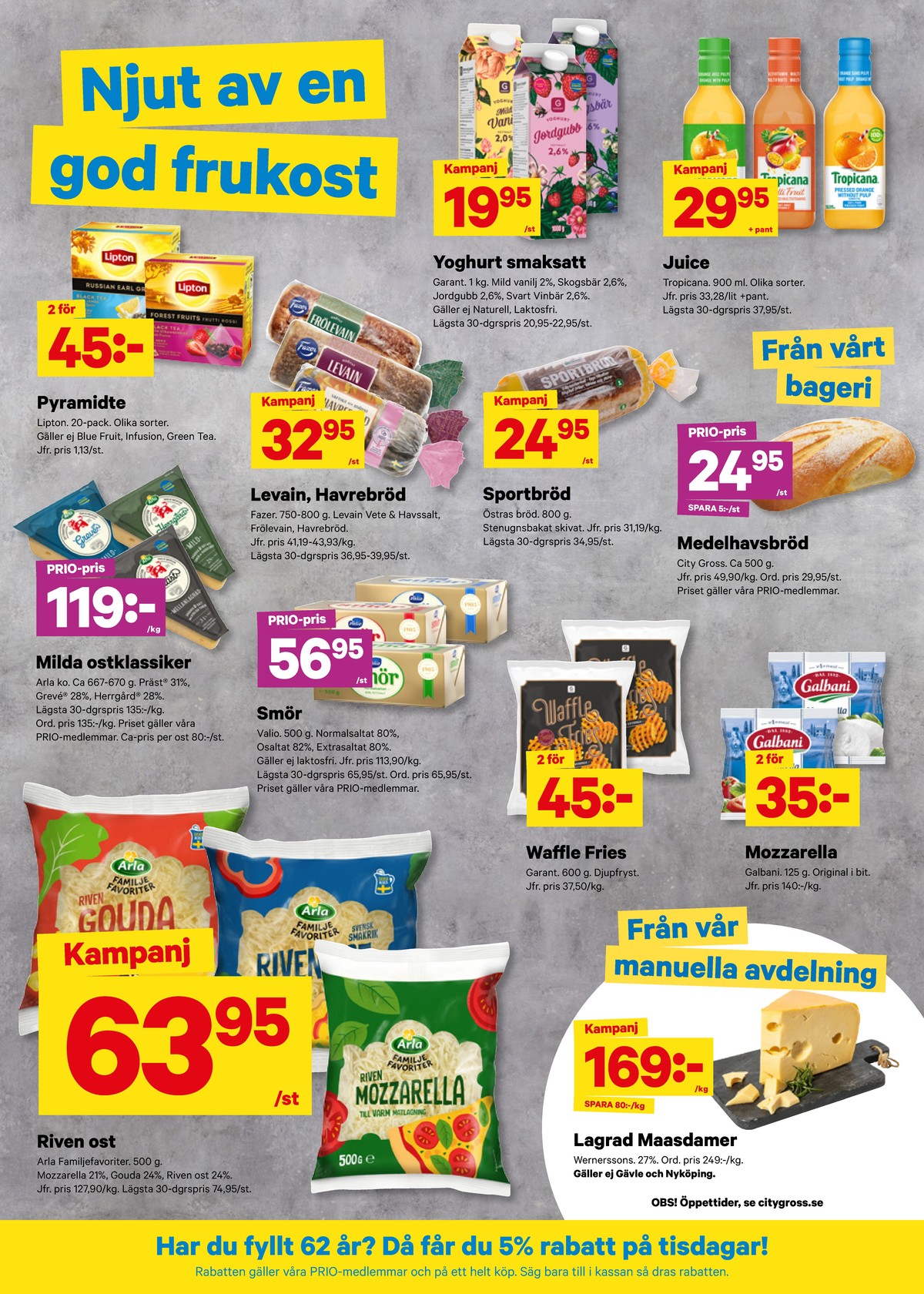 Se City Gross reklamblad för vecka 8 på Kampanjveckan.se. Se bra erbjudanden på många varor, t.ex. matbröd frölevain eller forest fruit tepåsar lipton. Läs reklambladet här! Sida 5
