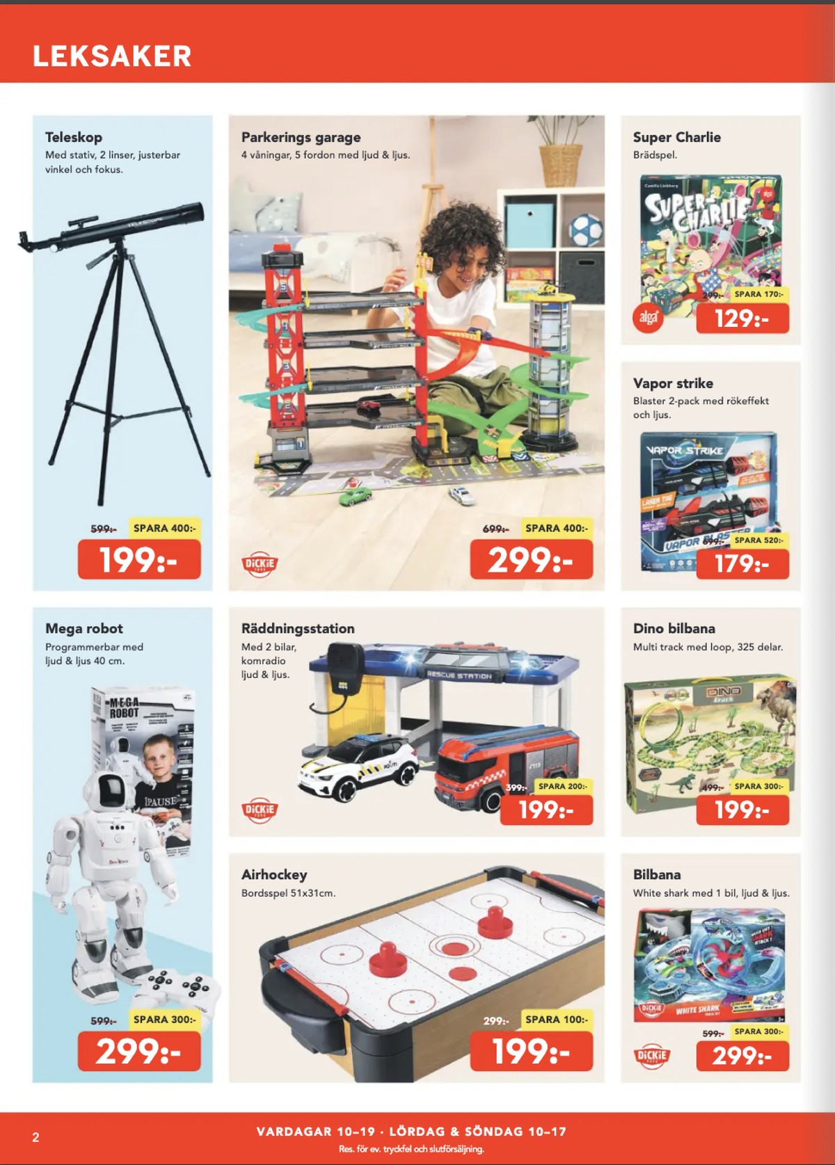 Se Bo Ohlsson reklamblad för vecka 8 på Kampanjveckan.se. Se bra erbjudanden på många varor, t.ex. teleskop okänd eller robot mega robot. Läs reklambladet här! Sida 2
