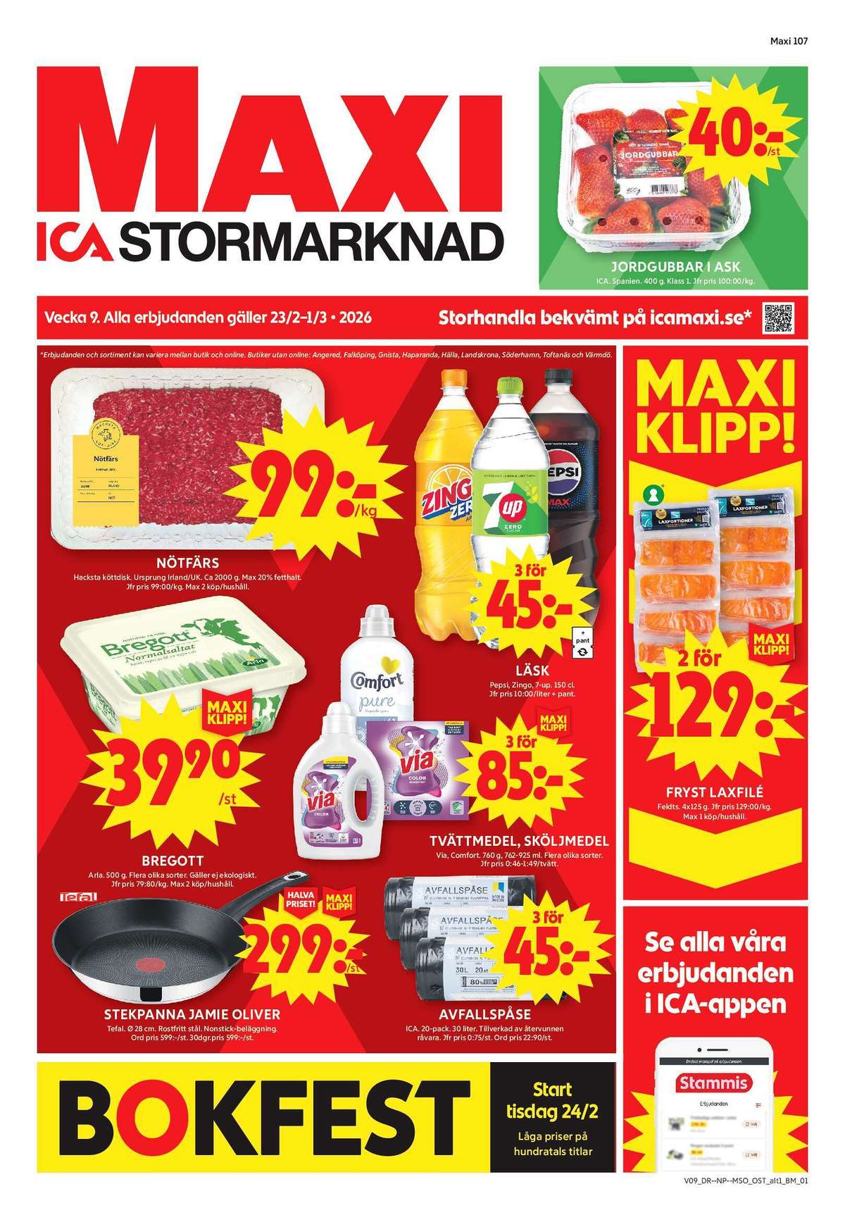 Se ICA Maxi reklamblad för vecka 9 på Kampanjveckan.se. Se bra erbjudanden på många varor, t.ex. jordgubbar ica eller laxfilé feldts. Läs reklambladet här! Sida 1
