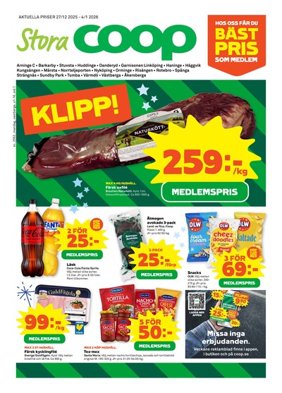 Stora Coop reklamblad i vecka 1 sida 1