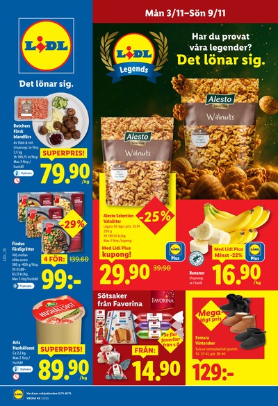Lidl reklamblad. Giltig: 03/11/25 - 09/11/25