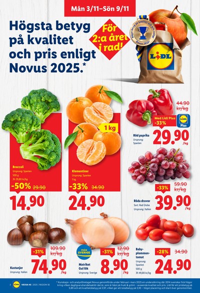Lidl reklamblad i vecka 45 sida 2