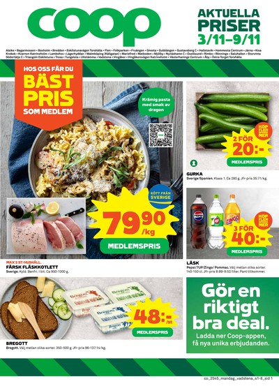 Coop reklamblad. Giltig: 03/11/25 - 09/11/25