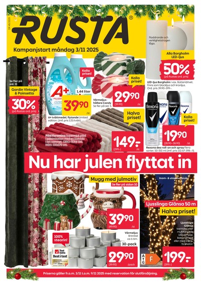 Rusta reklamblad. Giltig: 03/11/25 - 09/11/25