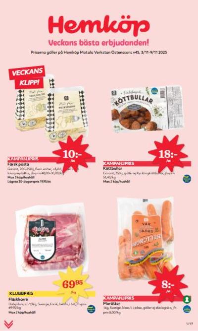 Hemköp reklamblad. Giltig: 03/11/25 - 09/11/25