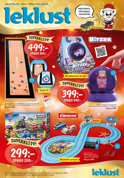 Leklust reklamblad. Giltig: 31/10/25 - 24/12/25