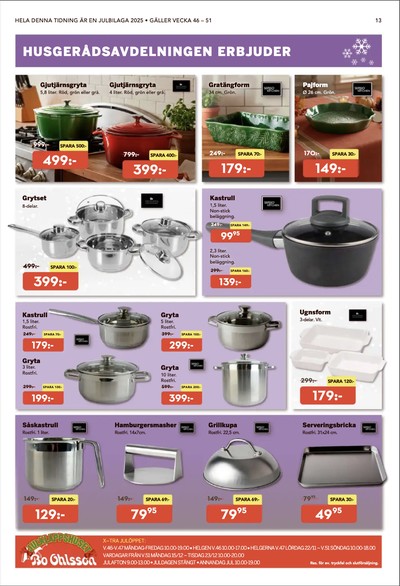 Bo Ohlsson reklamblad i vecka 49 sida 13