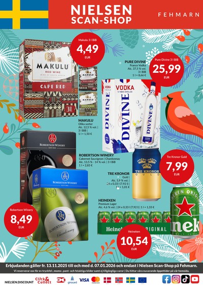 Nielsen Discount reklamblad. Giltig: 13/11/25 - 07/01/26