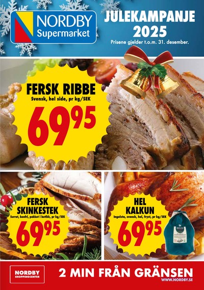 Nordby Supermarket reklamblad i vecka 50 sida 1