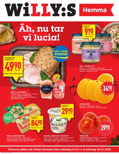 WILLY:S hemma reklamblad i vecka 50 sida 1