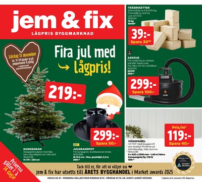 Jem & Fix reklamblad i vecka 50 sida 1