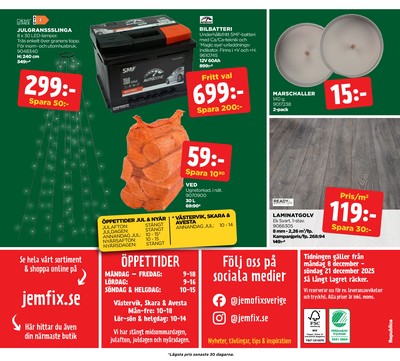 Jem & Fix reklamblad i vecka 50 sida 16