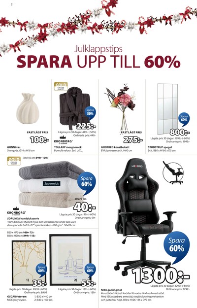 Jysk reklamblad i vecka 51 sida 3