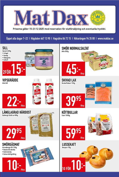 MatDax reklamblad i vecka 51 sida 1