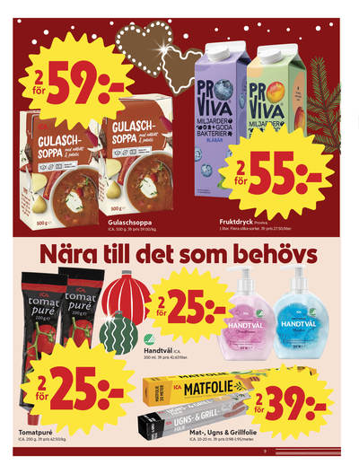 ICA Nära reklamblad i vecka 52 sida 9