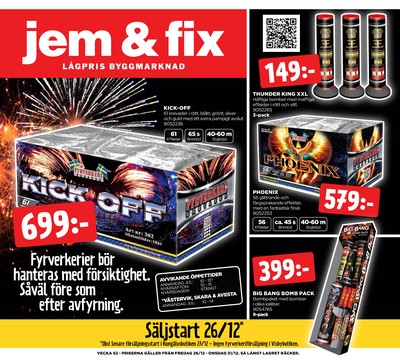 Jem & Fix reklamblad i vecka 52 sida 1