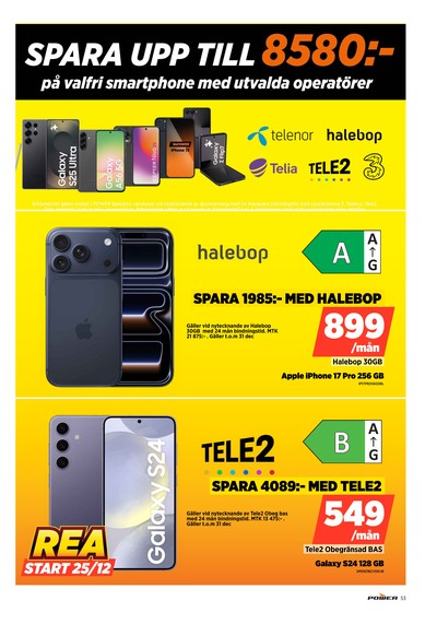 Power reklamblad i vecka 52 sida 53