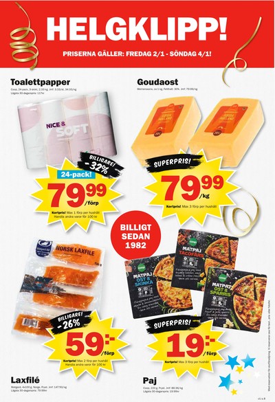 Pekås reklamblad i vecka 1 sida 8