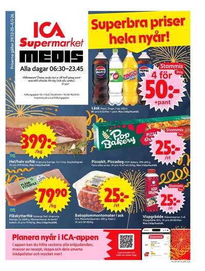 ICA Supermarket reklamblad i vecka 1 sida 1