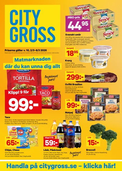 City Gross reklamblad i vecka 10 sida 1