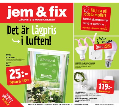 Jem & Fix reklamblad i vecka 10 sida 1