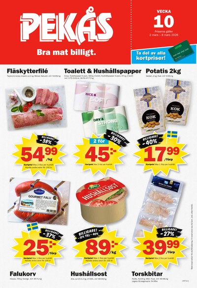 Pekås reklamblad i vecka 10 sida 1