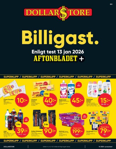 Dollarstore reklamblad i vecka 10 sida 1