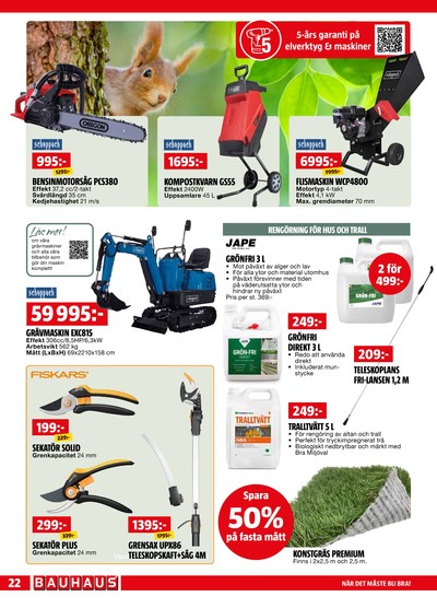 Bauhaus reklamblad i vecka 11 sida 22