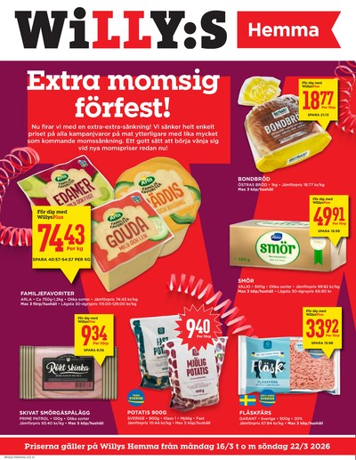 WILLY:S hemma reklamblad i vecka 12 sida 1