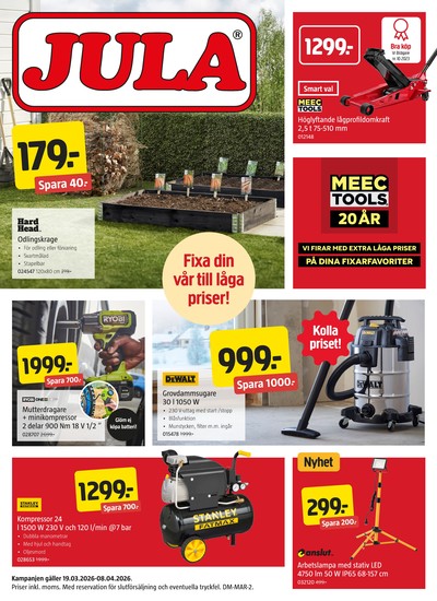 Jula reklamblad i vecka 12 sida 1