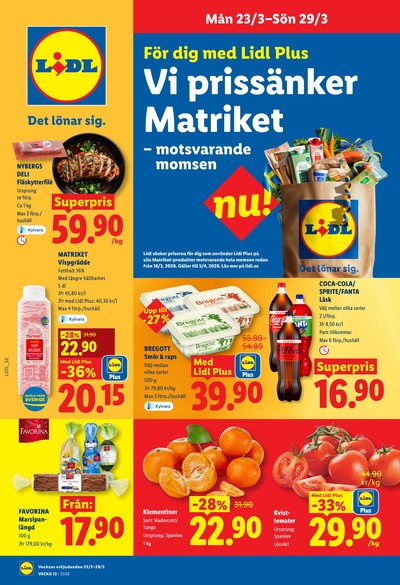 Lidl reklamblad i vecka 13 sida 1