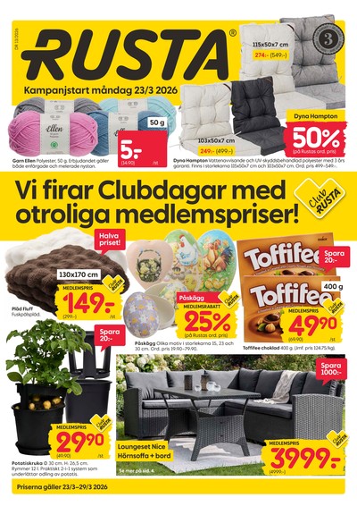 Rusta reklamblad i vecka 13 sida 1