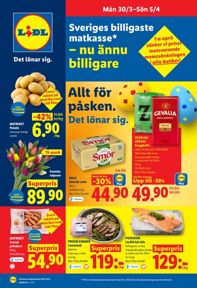 Lidl reklamblad i vecka 14 sida 1