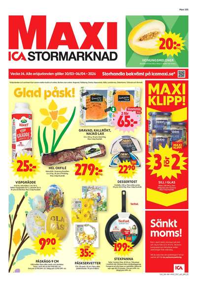 ICA Maxi reklamblad i vecka 14 sida 1