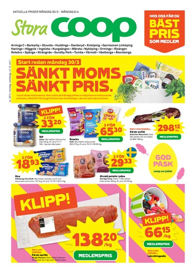 Stora Coop reklamblad i vecka 14 sida 1
